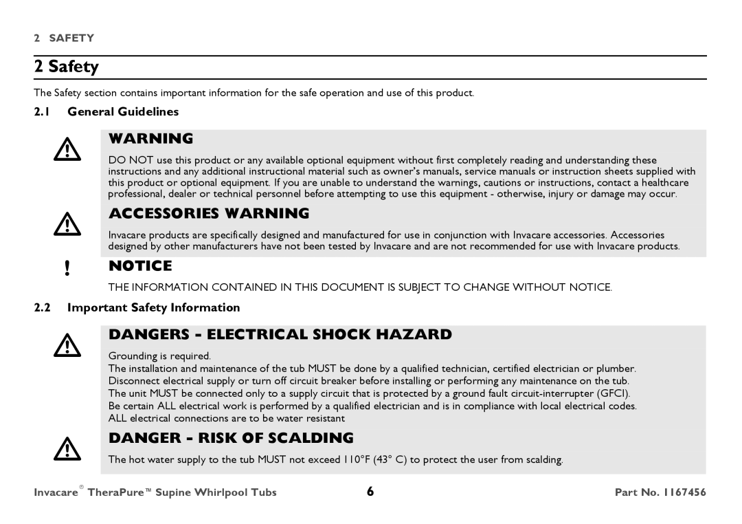 Invacare 6302G user manual General Guidelines, Important Safety Information 