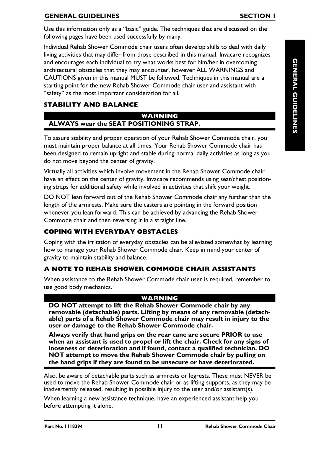 Invacare 6891, 6795, 6895 manual Stability and Balance, Coping with Everyday Obstacles 