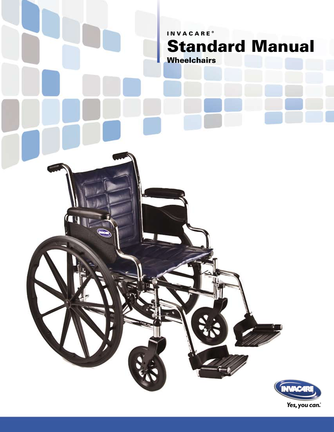 Invacare 9000 SL, 9000 XT, SX5, EX2 manual Standard Manual, Wheelchairs, I N V A C A R E 