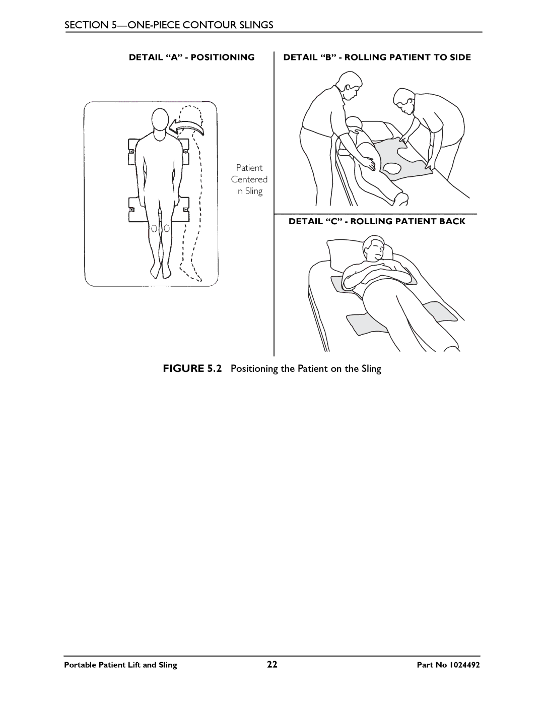 Invacare 9805P manual Positioning the Patient on the Sling 