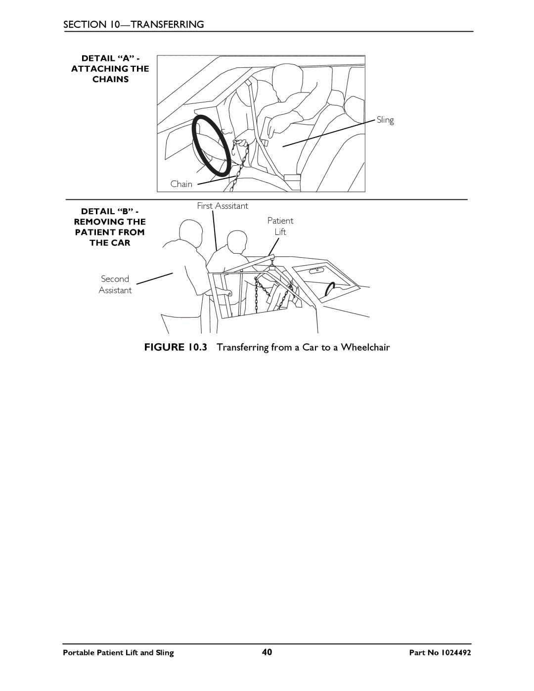 Invacare 9805P manual Transferring from a Car to a Wheelchair 