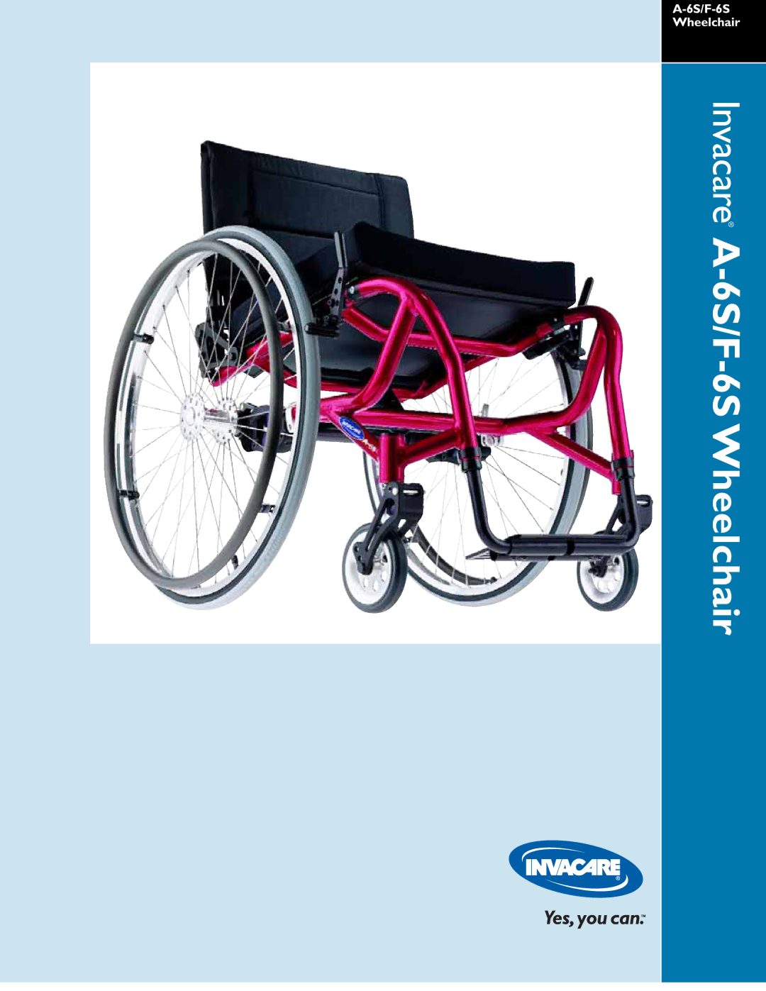 Invacare A-65, F-65 specifications Invacare A-6S/F-6S Wheelchair 