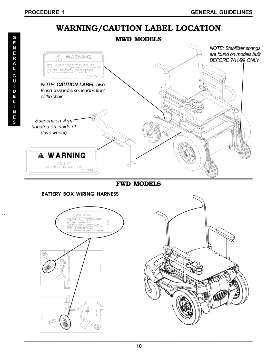 Invacare Torque SP, Arrow, Ranger X service manual MWD Models, FWD Models, Suspension Arm, Located on inside 