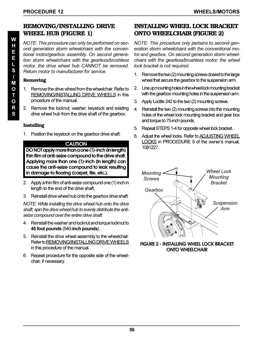 Invacare Ranger X, Arrow, Torque SP service manual REMOVING/INSTALLING Drive Wheel HUB Figure 