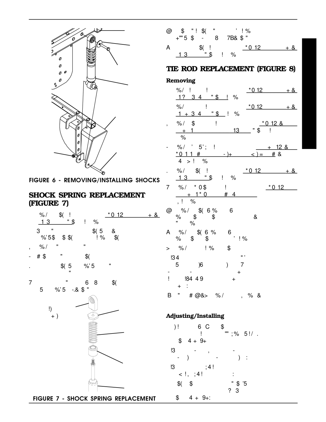 Invacare Ranger X, Arrow, Torque SP service manual TIE ROD Replacement Figure, Adjusting/Installing 