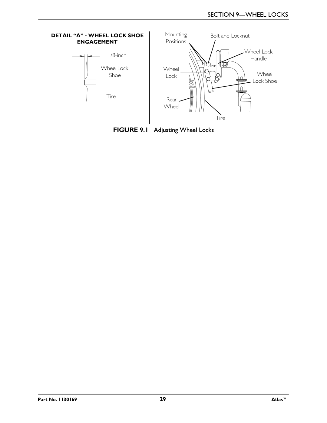 Invacare Atlas manual Adjusting Wheel Locks 