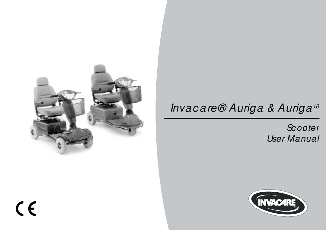 Invacare Auriga10 user manual 