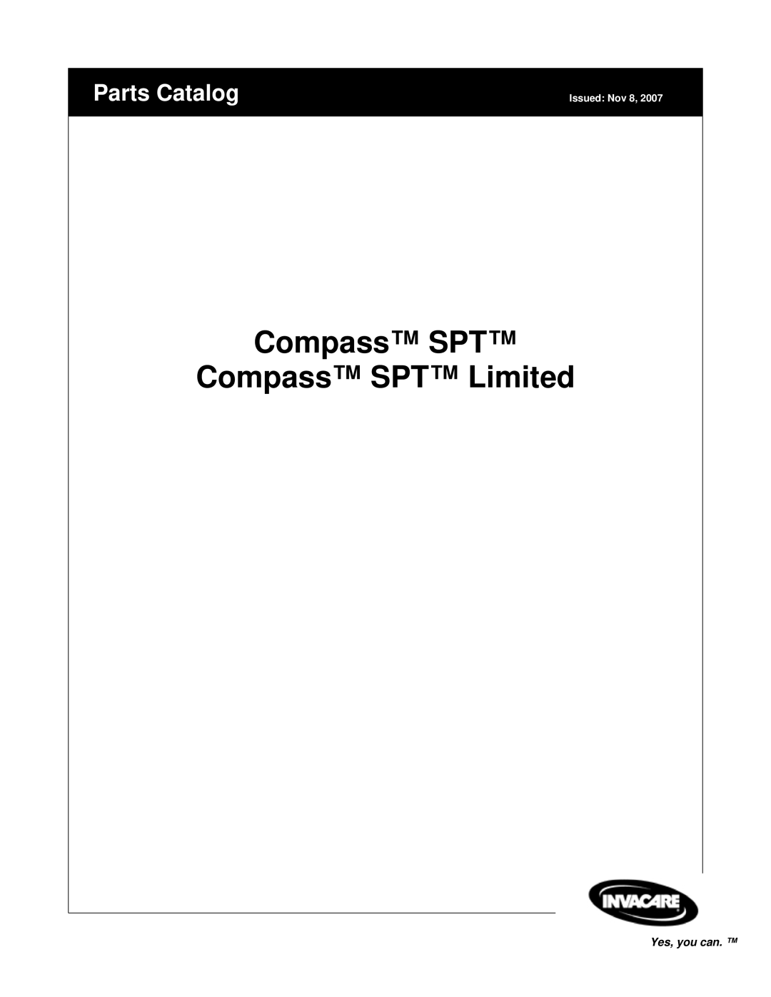 Invacare manual Compass SPT Compass SPT Limited 