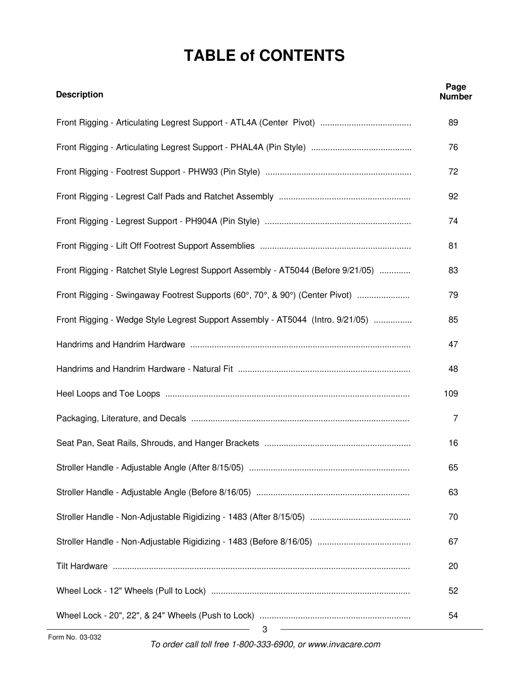 Invacare Compass SPT manual 109 