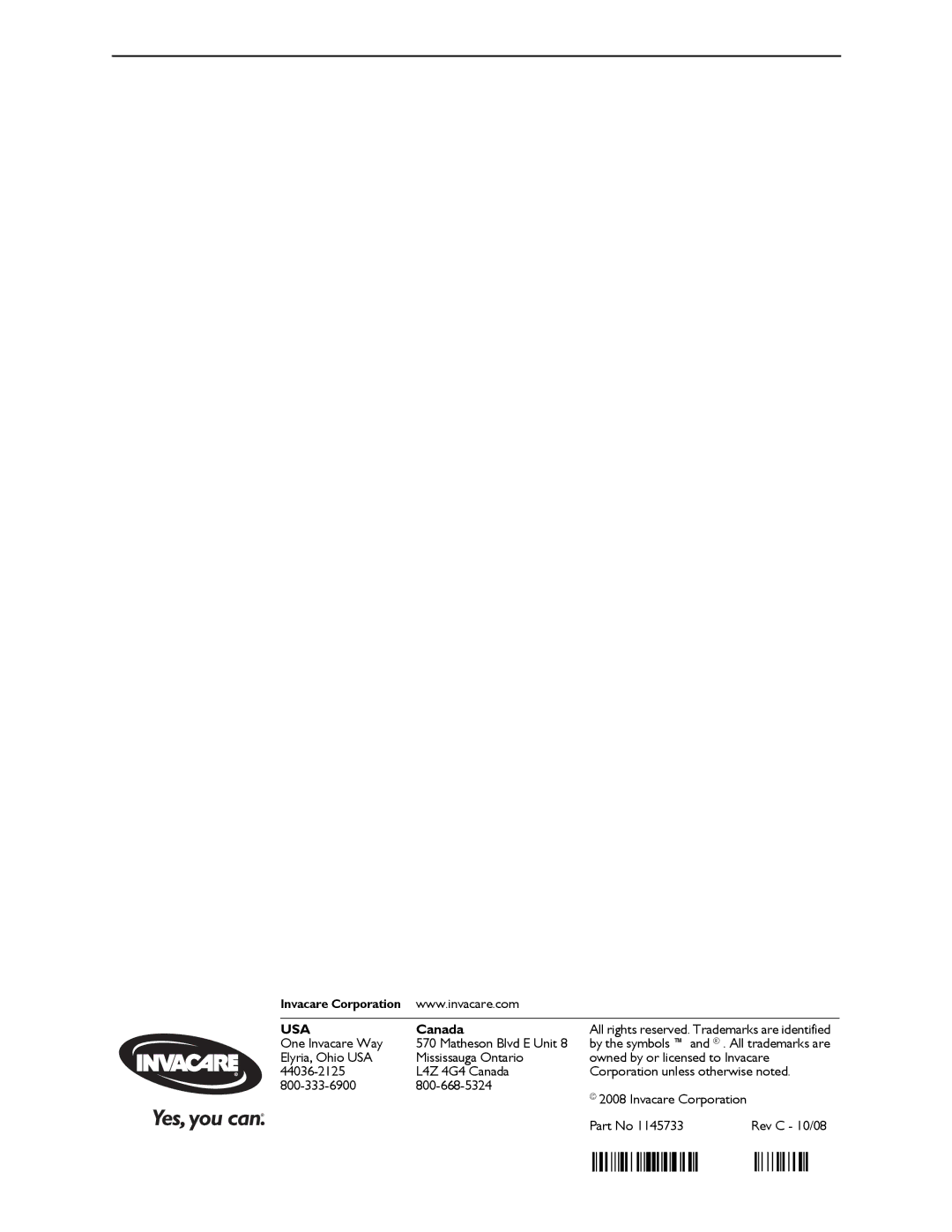 Invacare CTMT-FJ, CTMT-FL instruction sheet Usa 