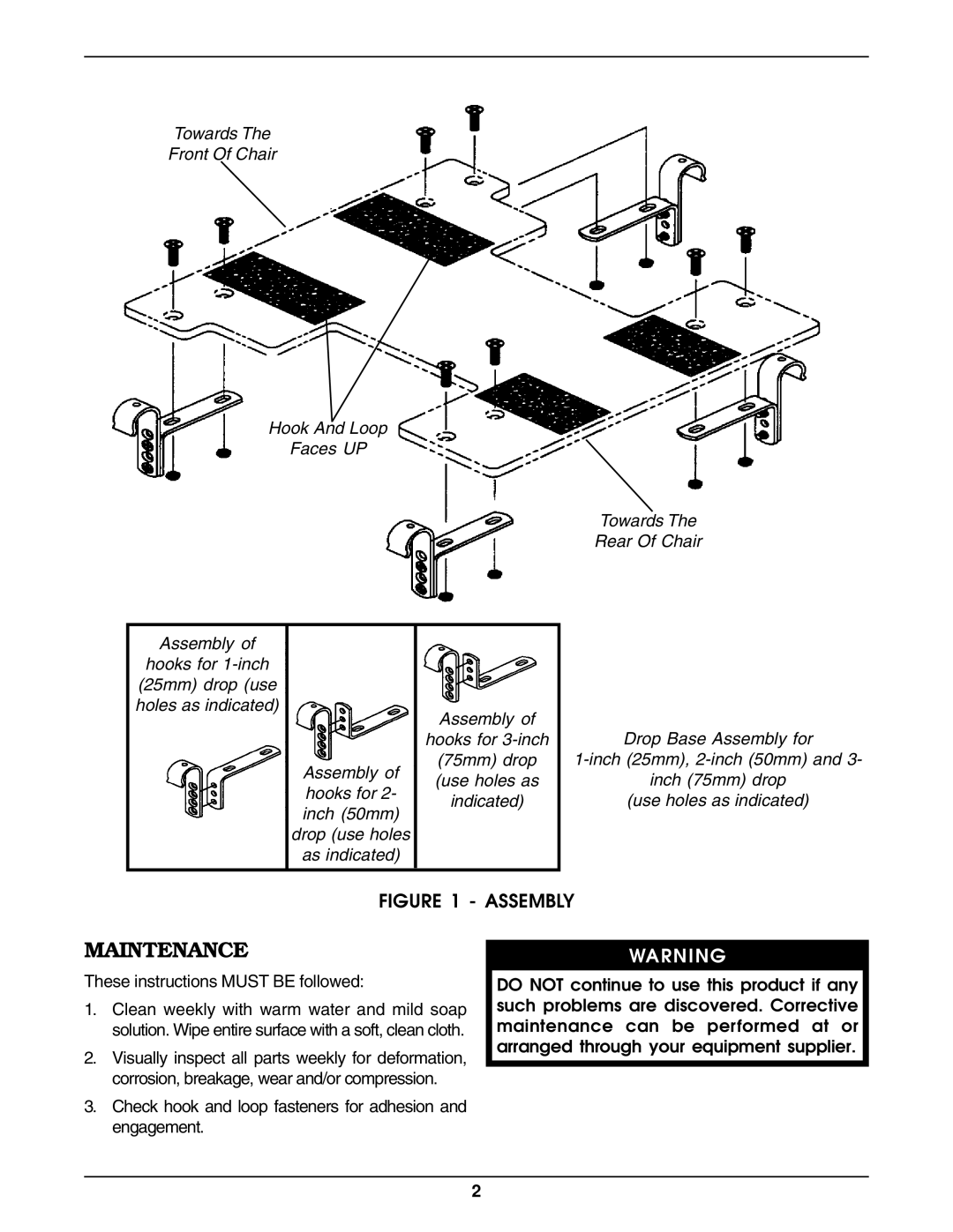 Invacare DBA, DBPA manual Maintenancewarning, These instructions Must be followed 