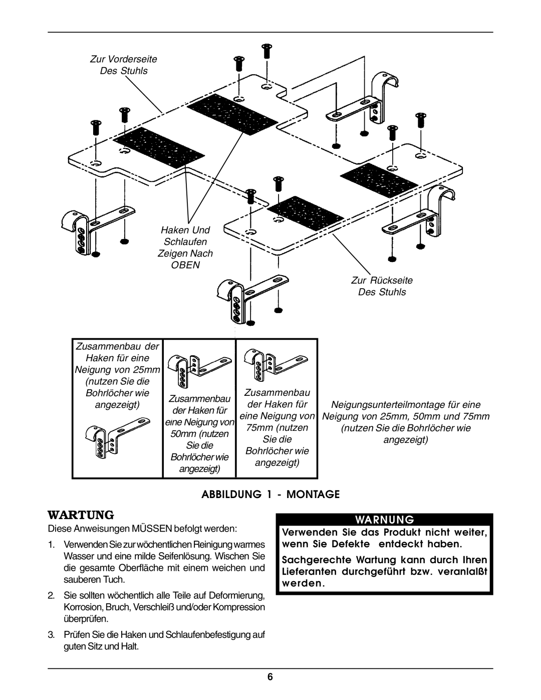 Invacare DBA, DBPA manual Wartung, Oben 