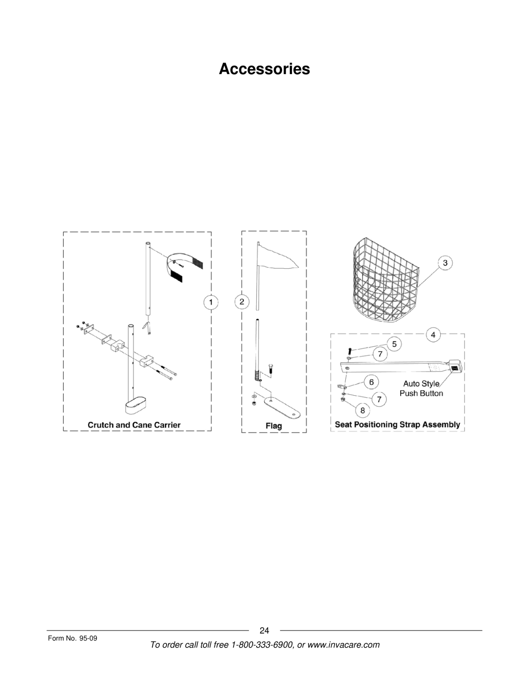 Invacare Discontinued 1/00 manual Accessories 