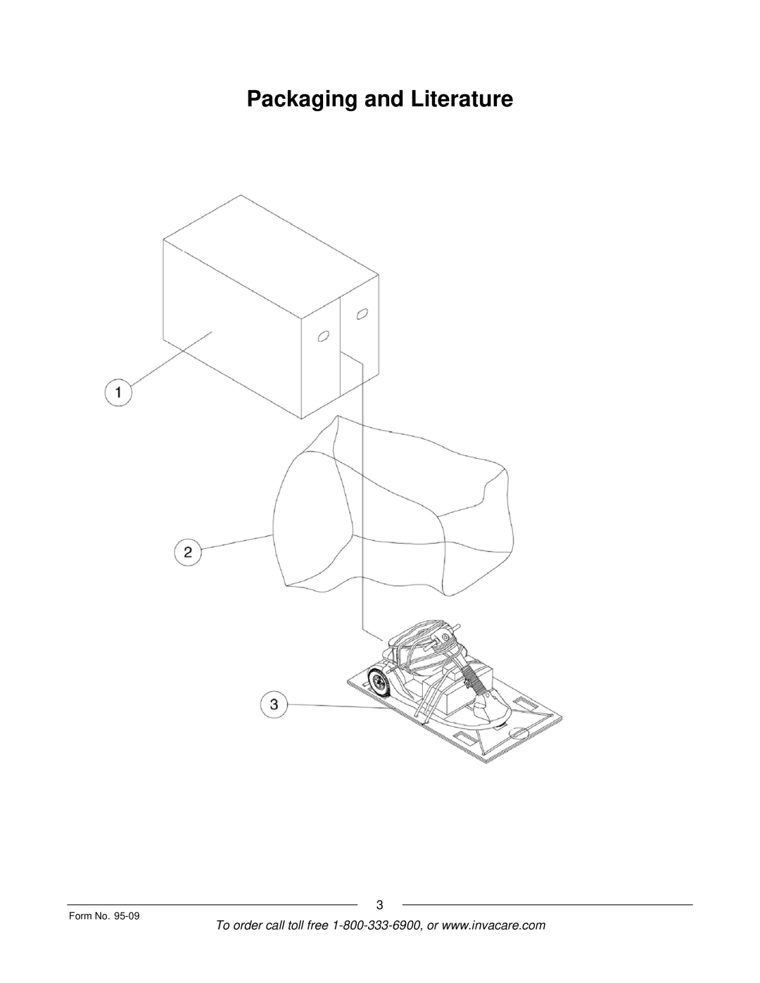 Invacare Discontinued 1/00 manual Packaging and Literature 