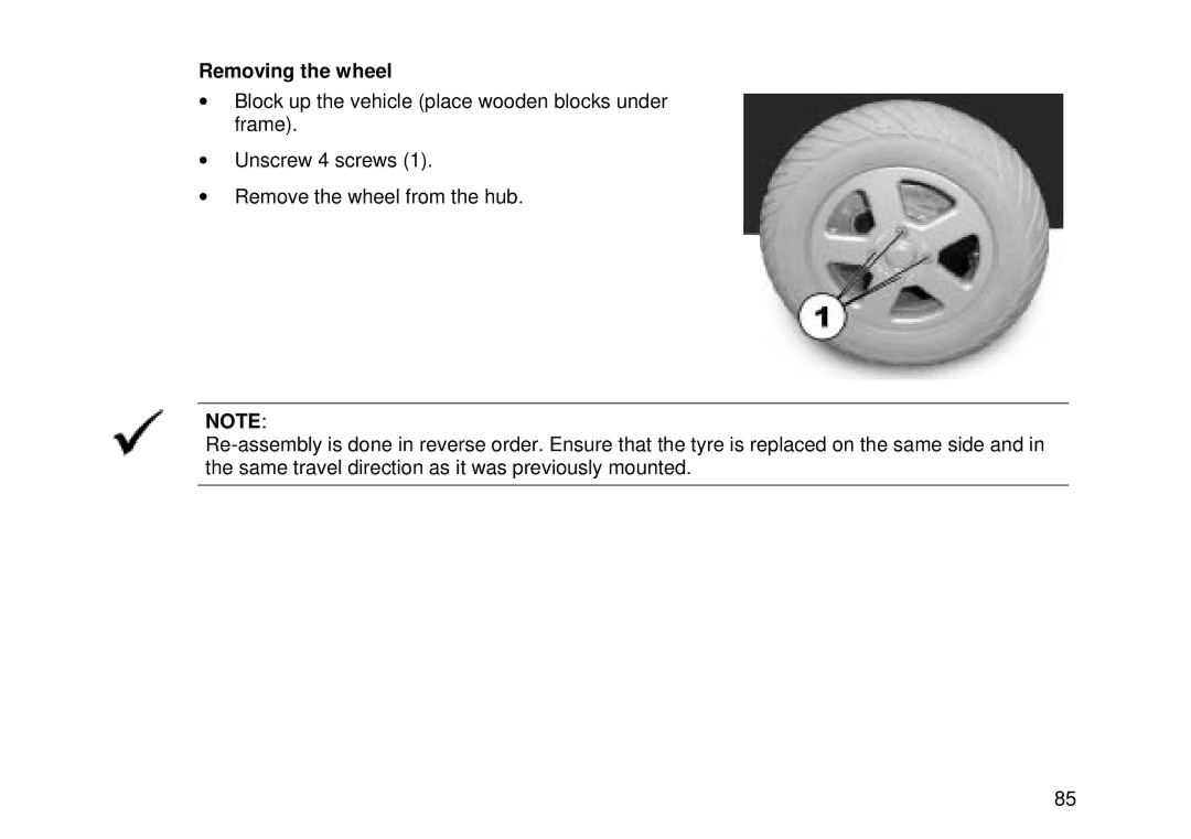 Invacare Electric wheelchair manual Removing the wheel 