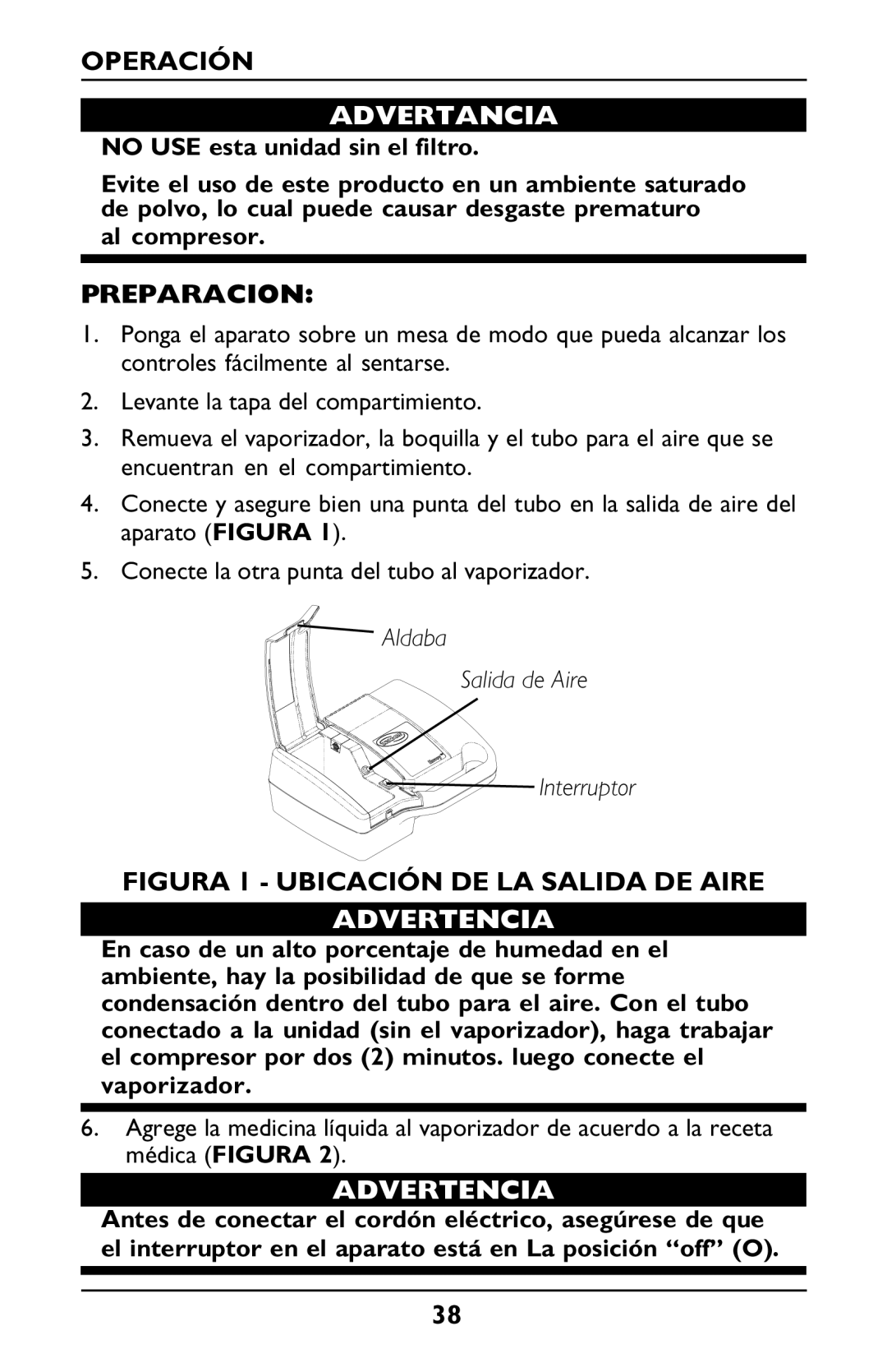 Invacare Envoy owner manual Operación, Preparacion 