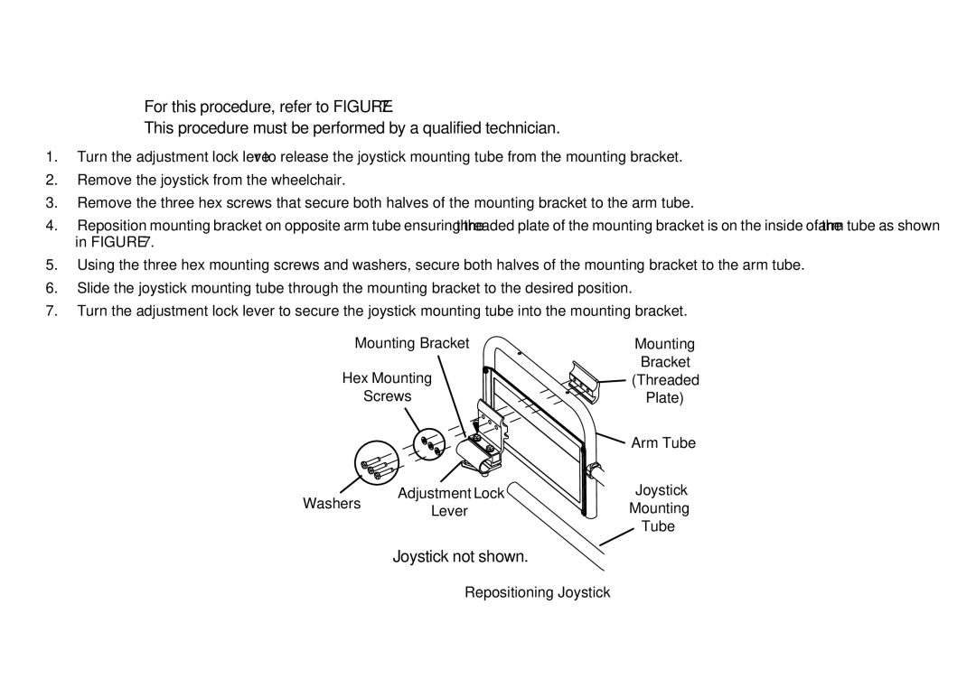 Invacare FDX-CG, FDX-MCG user manual Repositioning Joystick 