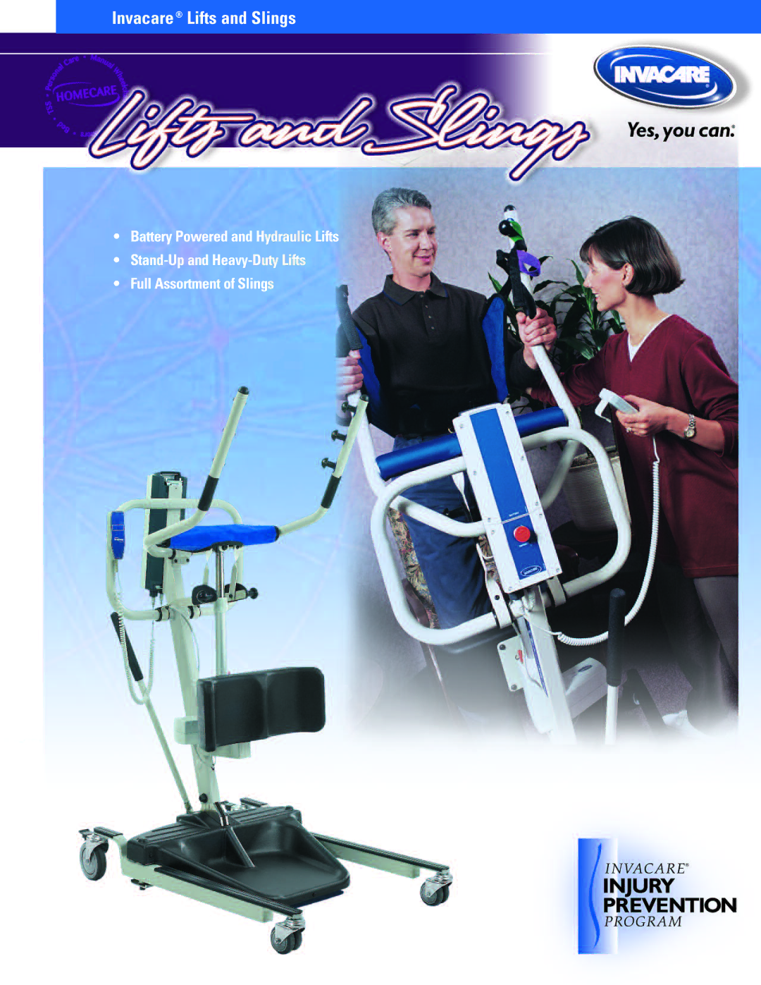 Invacare Fitness Equipment manual Invacare Lifts and Slings 