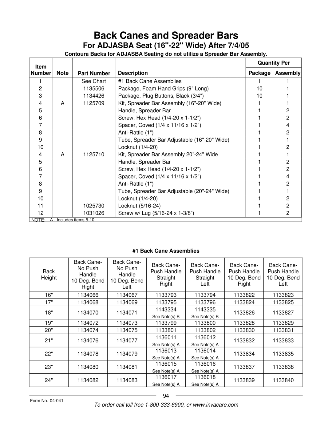 Invacare Formula manual 1134078 1134079 1136013 1136014 1133834 1133835 