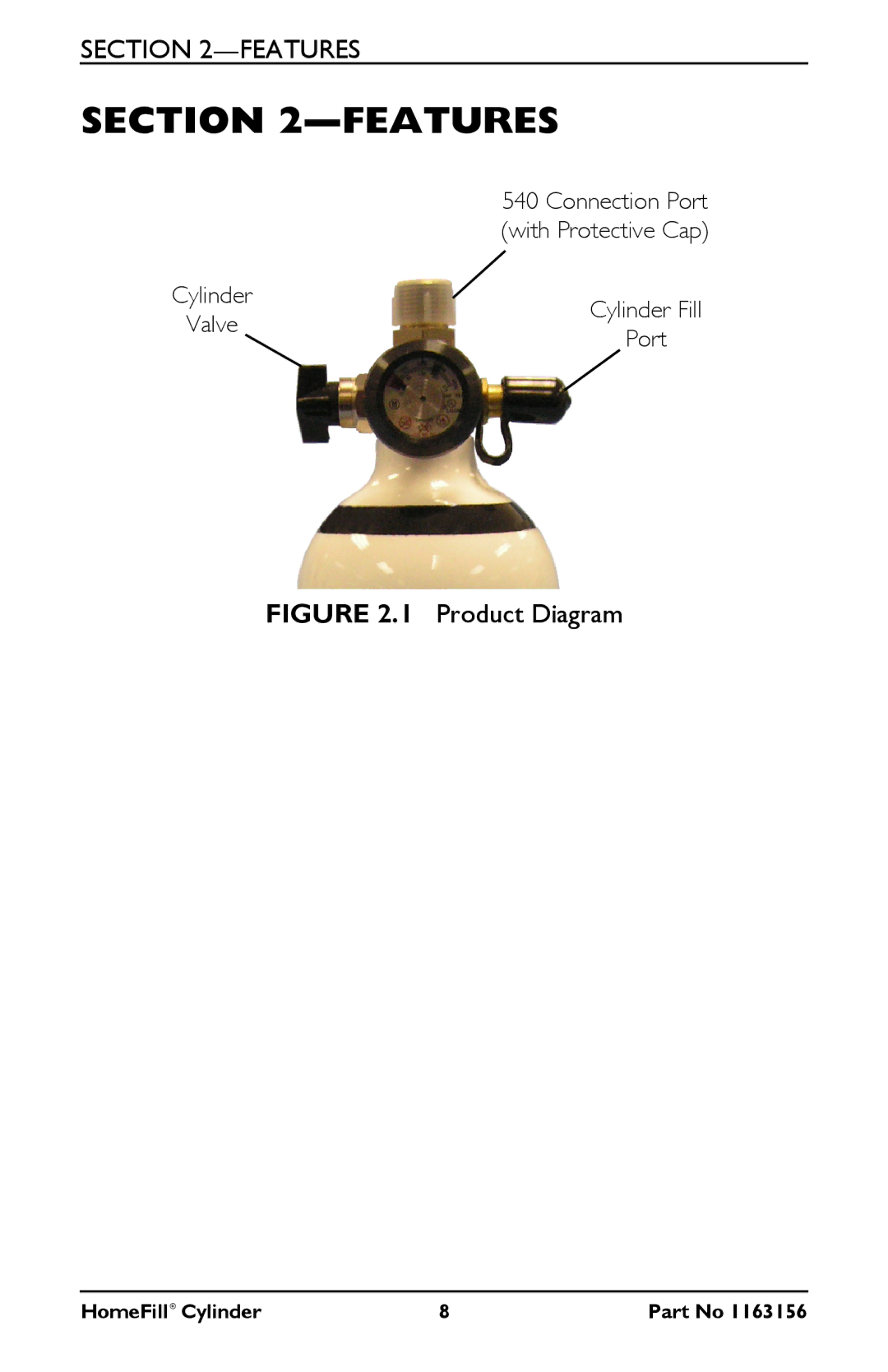 Invacare HF2E540M9 manual Features, Product Diagram 