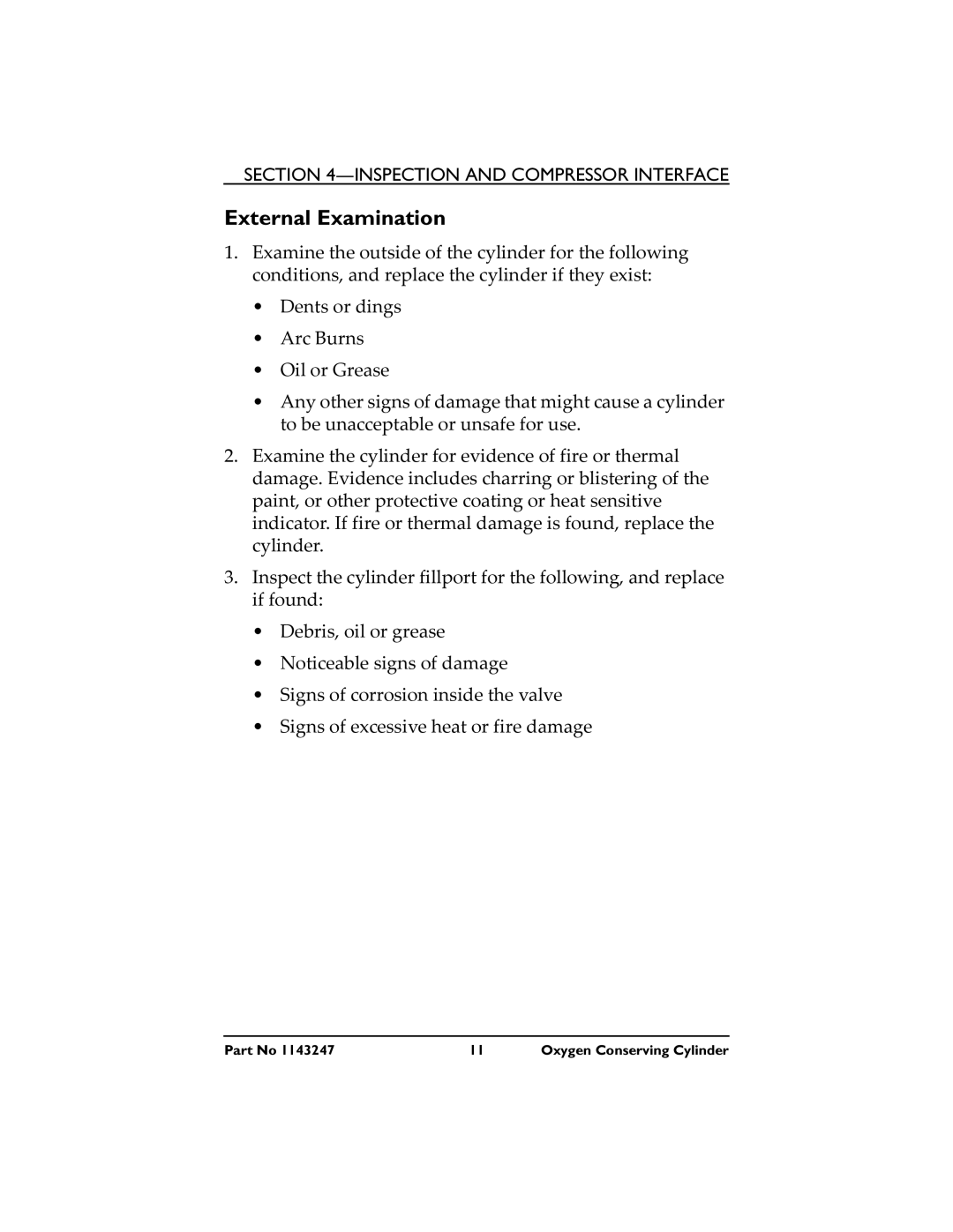 Invacare HF2PCM2KIT manual External Examination 