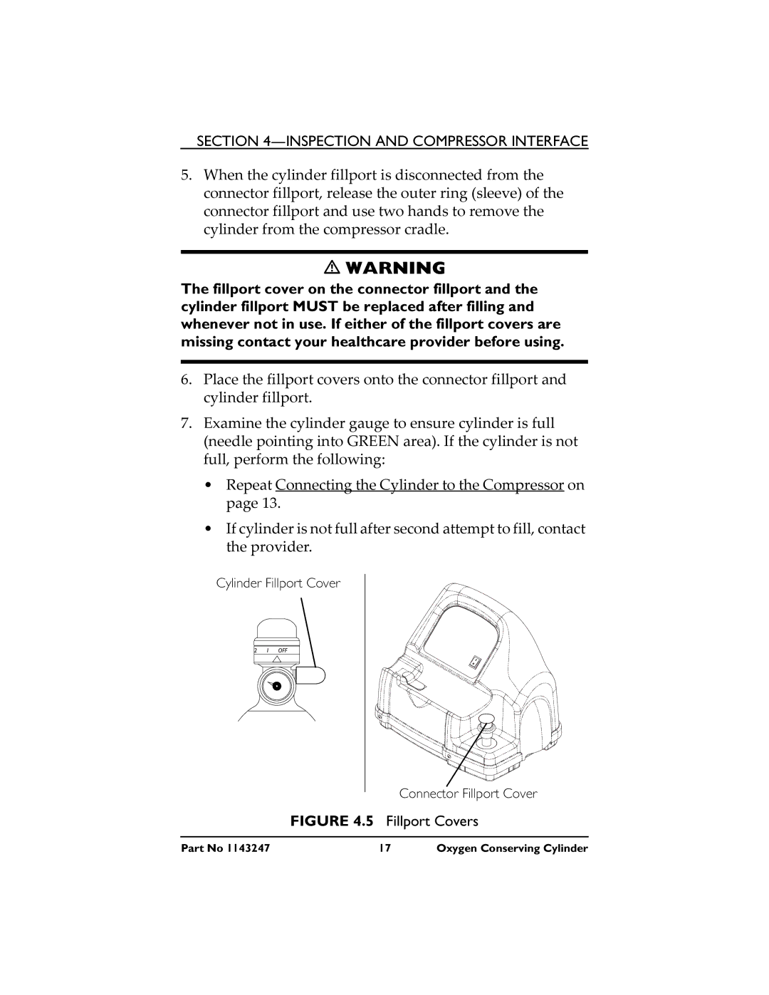 Invacare HF2PCM2KIT manual Fillport Covers 