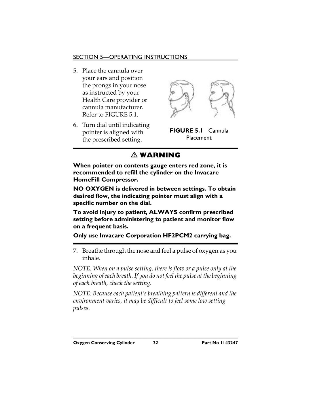 Invacare HF2PCM2KIT manual Operating Instructions 