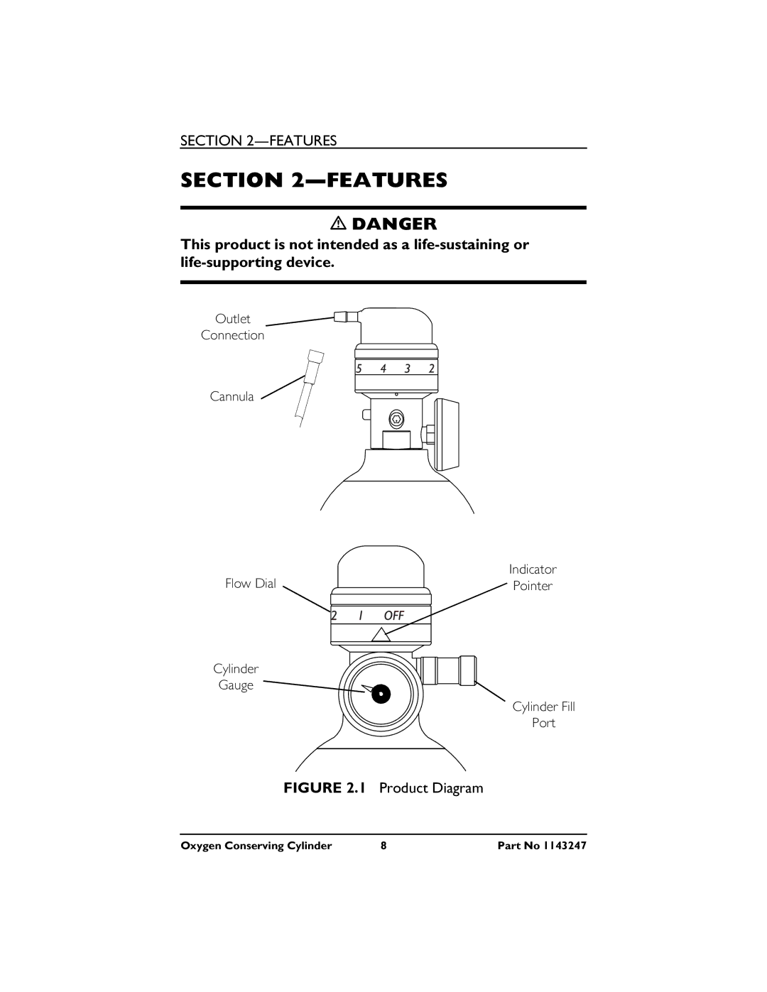 Invacare HF2PCM2KIT manual Features, Product Diagram 