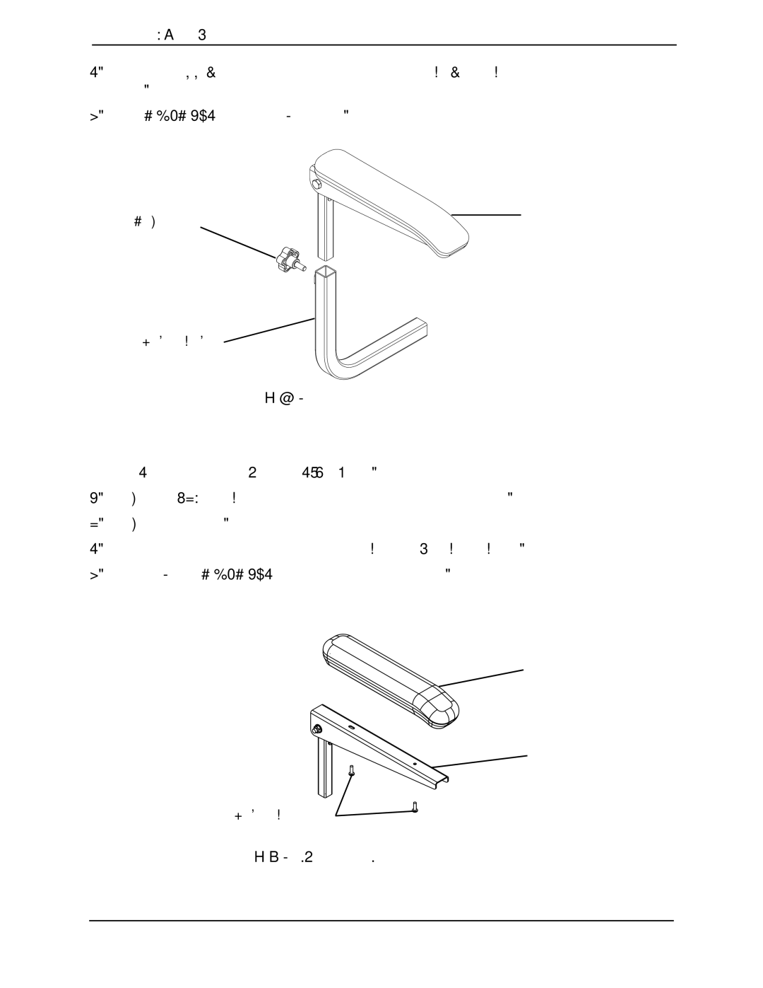 Invacare HMV Highly 300, HMV Highly 400 manual Replacing Armrest Pads, Adjusting ARM Height 