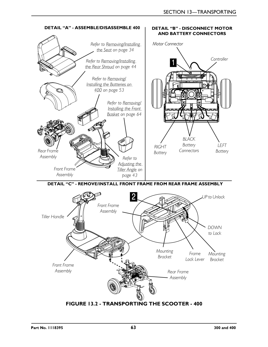 Invacare HMV Highly 400, HMV Highly 300 manual Right 