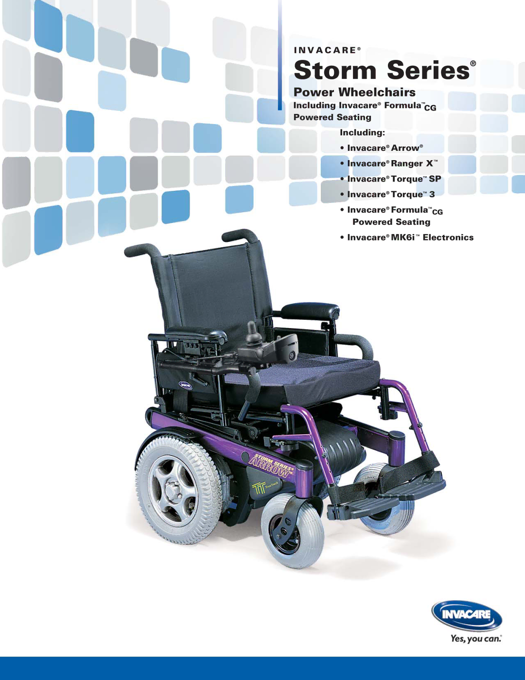 Invacare Invacare  Arrow, Invacare torque 3, Invacare Torque SP manual Storm Series, Power Wheelchairs, V a C a R E 