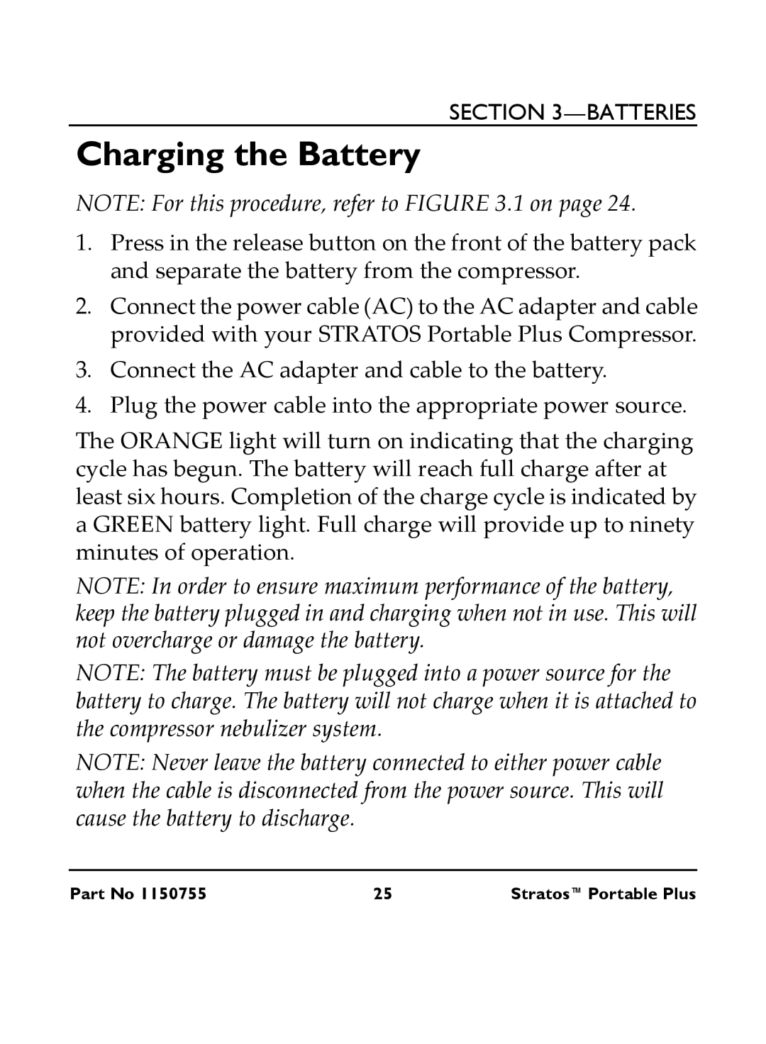 Invacare IRC 1730 manual Charging the Battery 