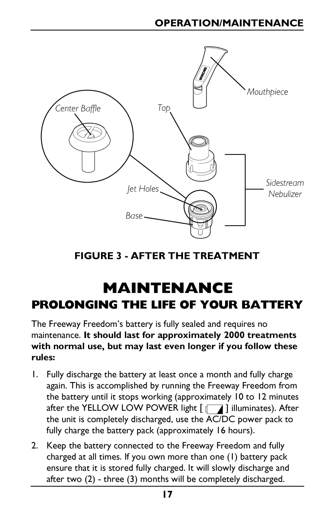 Invacare IRC1175 manual Maintenance, Prolonging the Life of Your Battery 