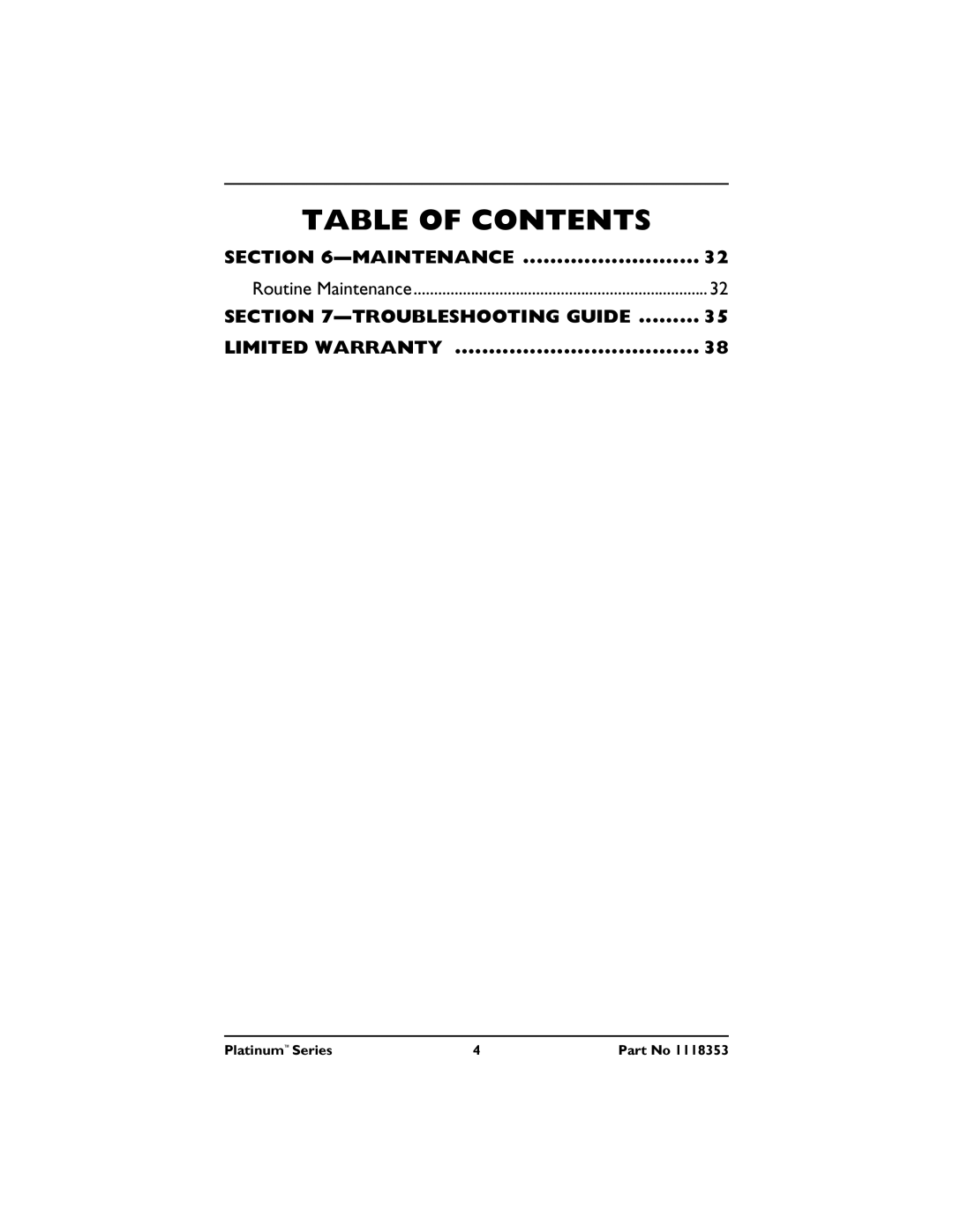 Invacare IRC5LXO2, IRC10LXO2 manual Maintenance 