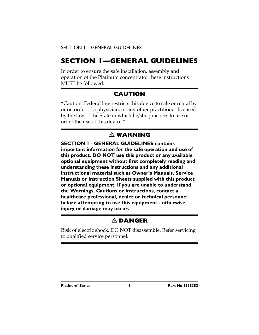 Invacare IRC5LXO2, IRC10LXO2 manual General Guidelines 