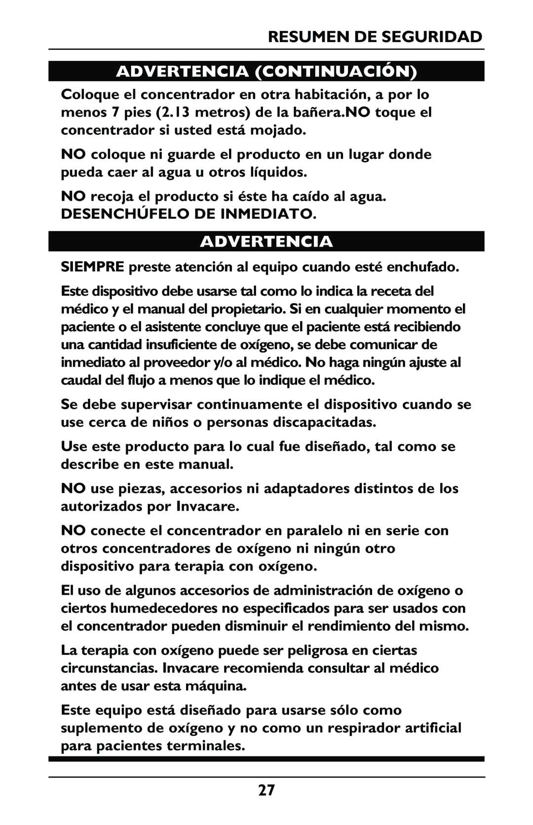 Invacare IRC5LXO2, IRC5LX manual Desenchúfelo DE Inmediato, Siempre preste atención al equipo cuando esté enchufado 