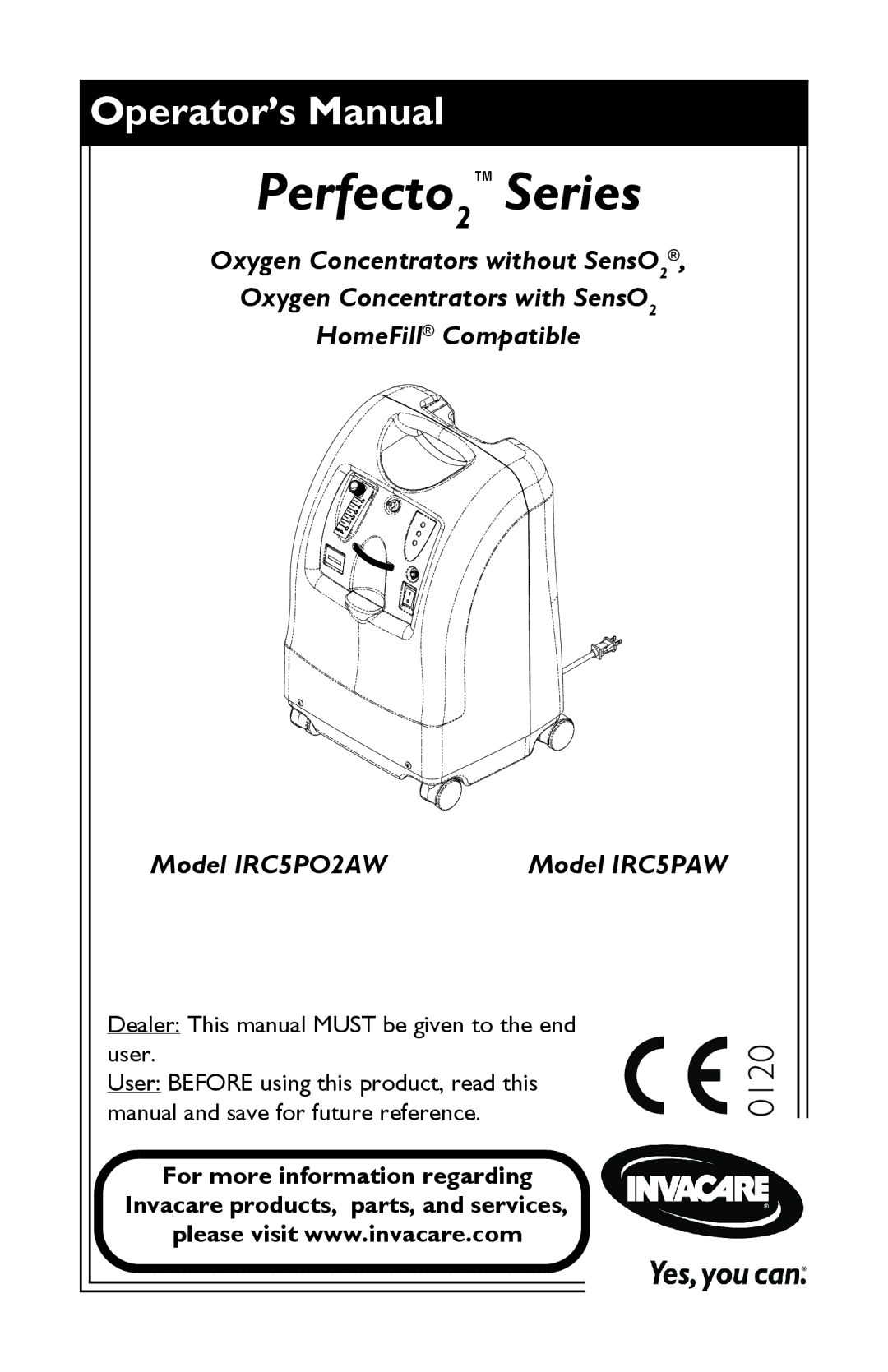 Invacare IRC5PAW, IRC5PO2AW manual Perfecto2Series 