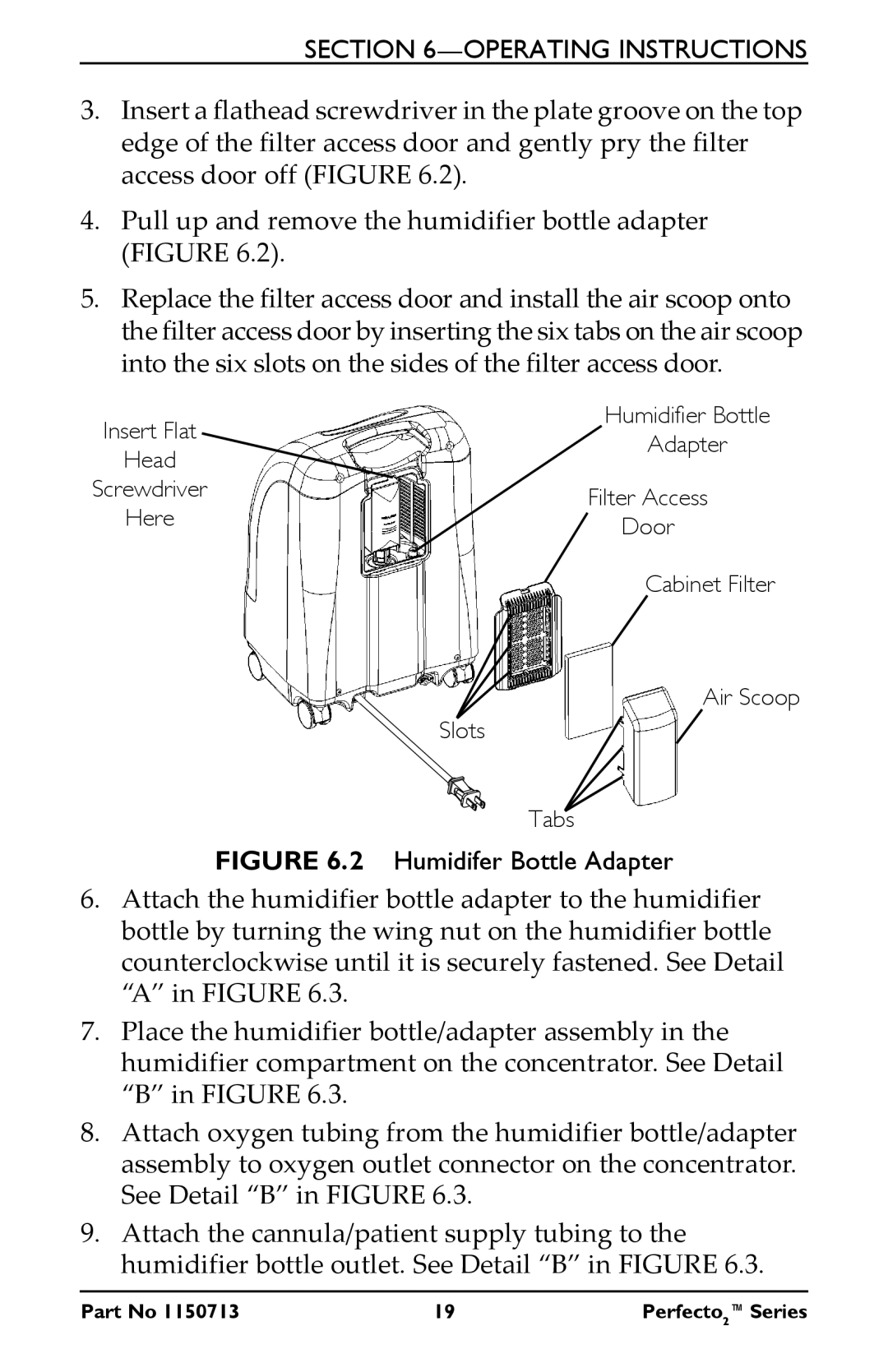 Invacare IRC5PAW, IRC5PO2AW manual Humidifer Bottle Adapter 