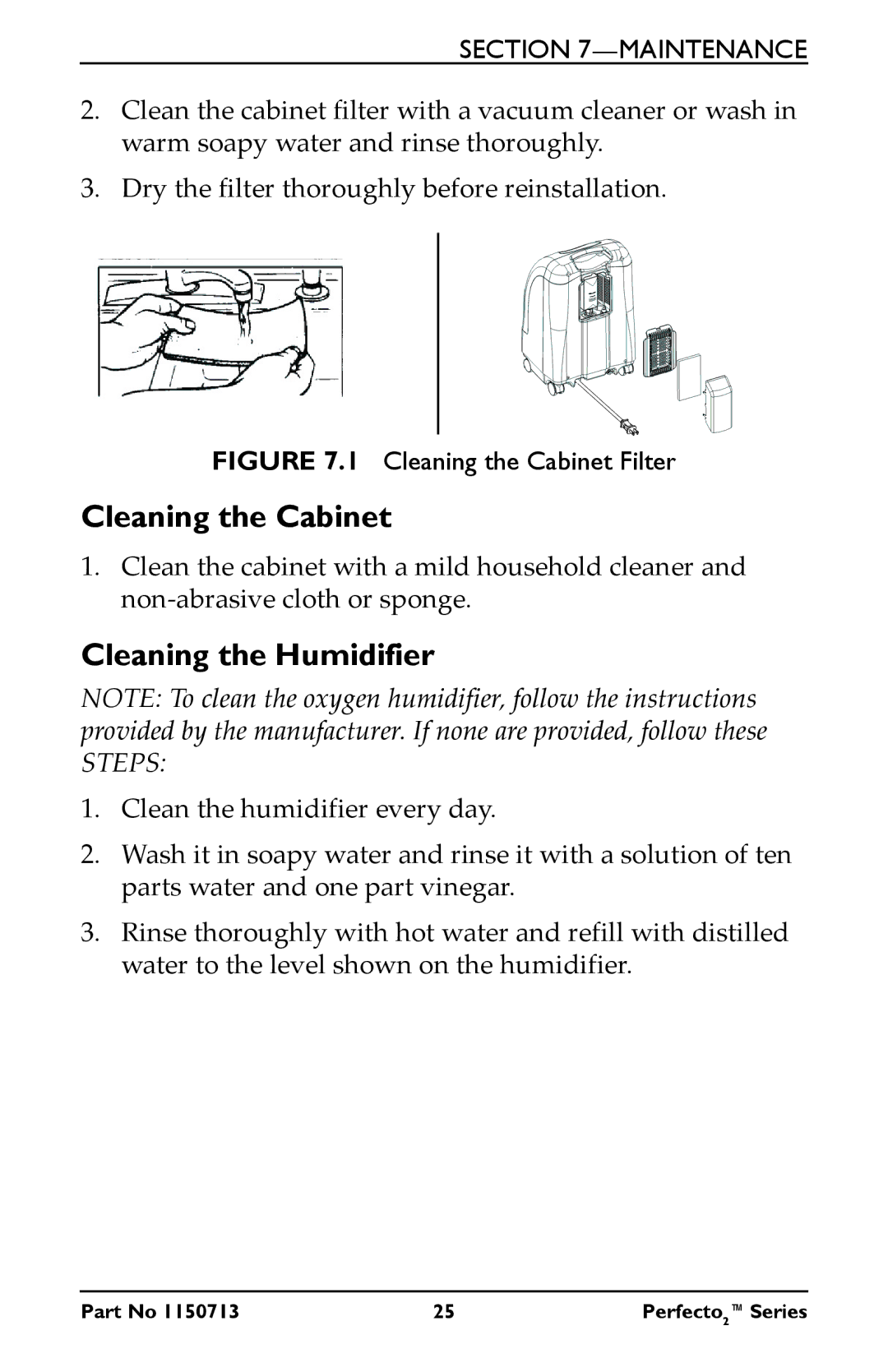 Invacare IRC5PAW, IRC5PO2AW manual Cleaning the Cabinet 