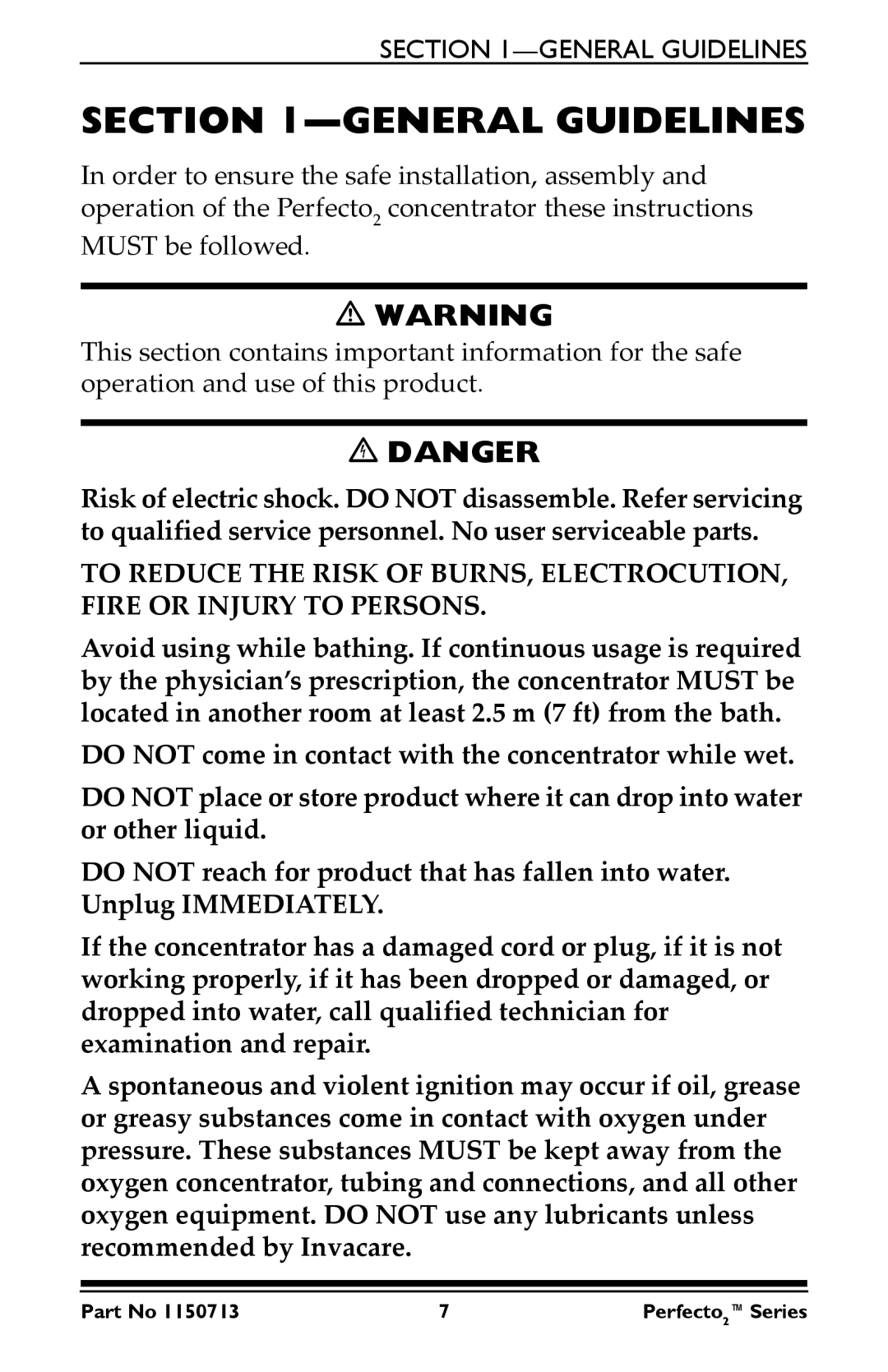 Invacare IRC5PAW, IRC5PO2AW manual General Guidelines 