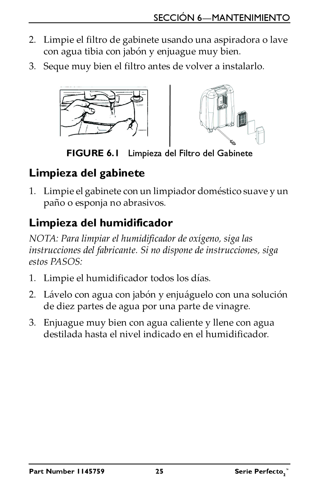 Invacare IRC5PO2W, IRC5PW manual Limpieza del gabinete 