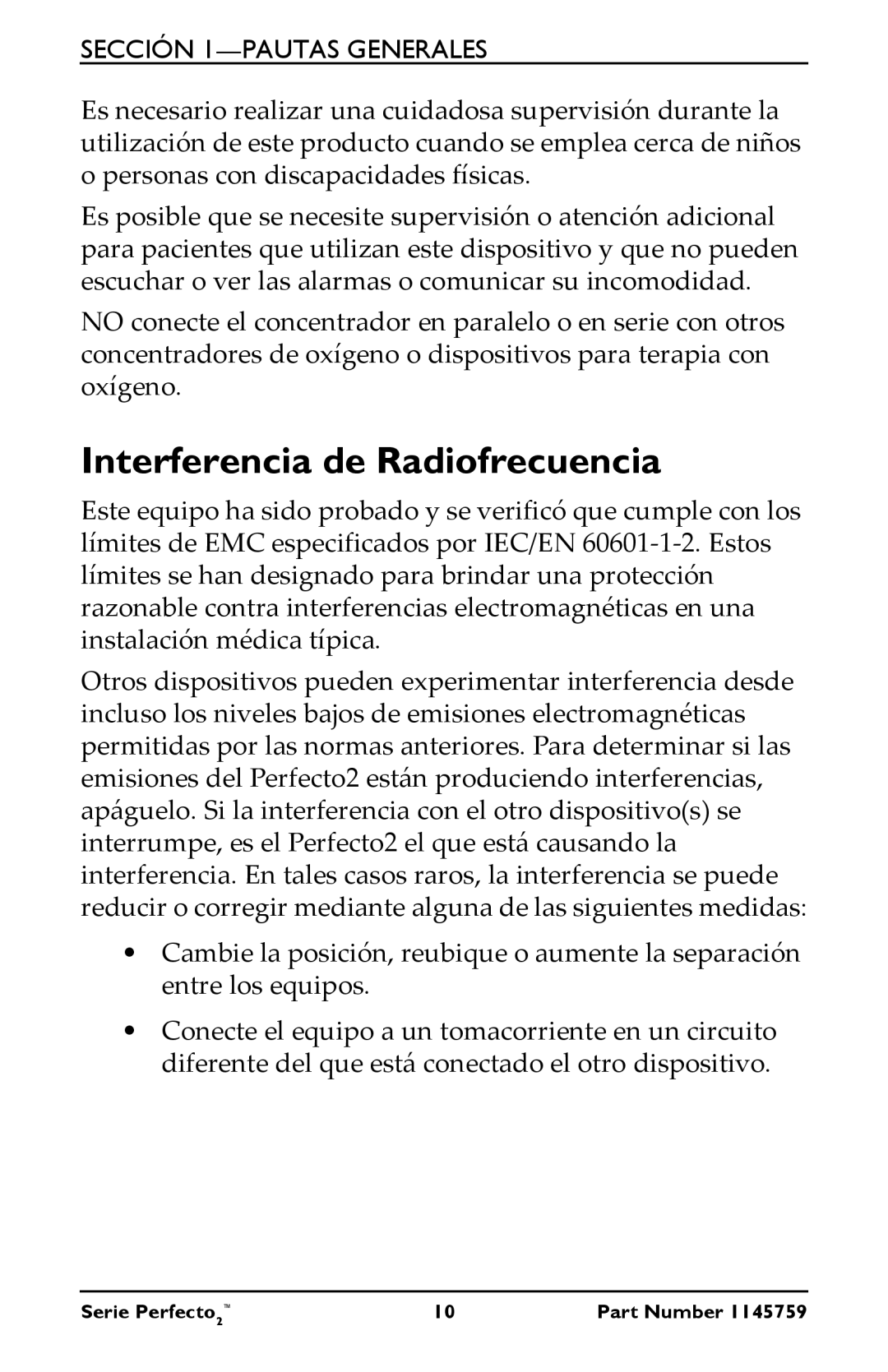 Invacare IRC5PW, IRC5PO2W manual Interferencia de Radiofrecuencia 