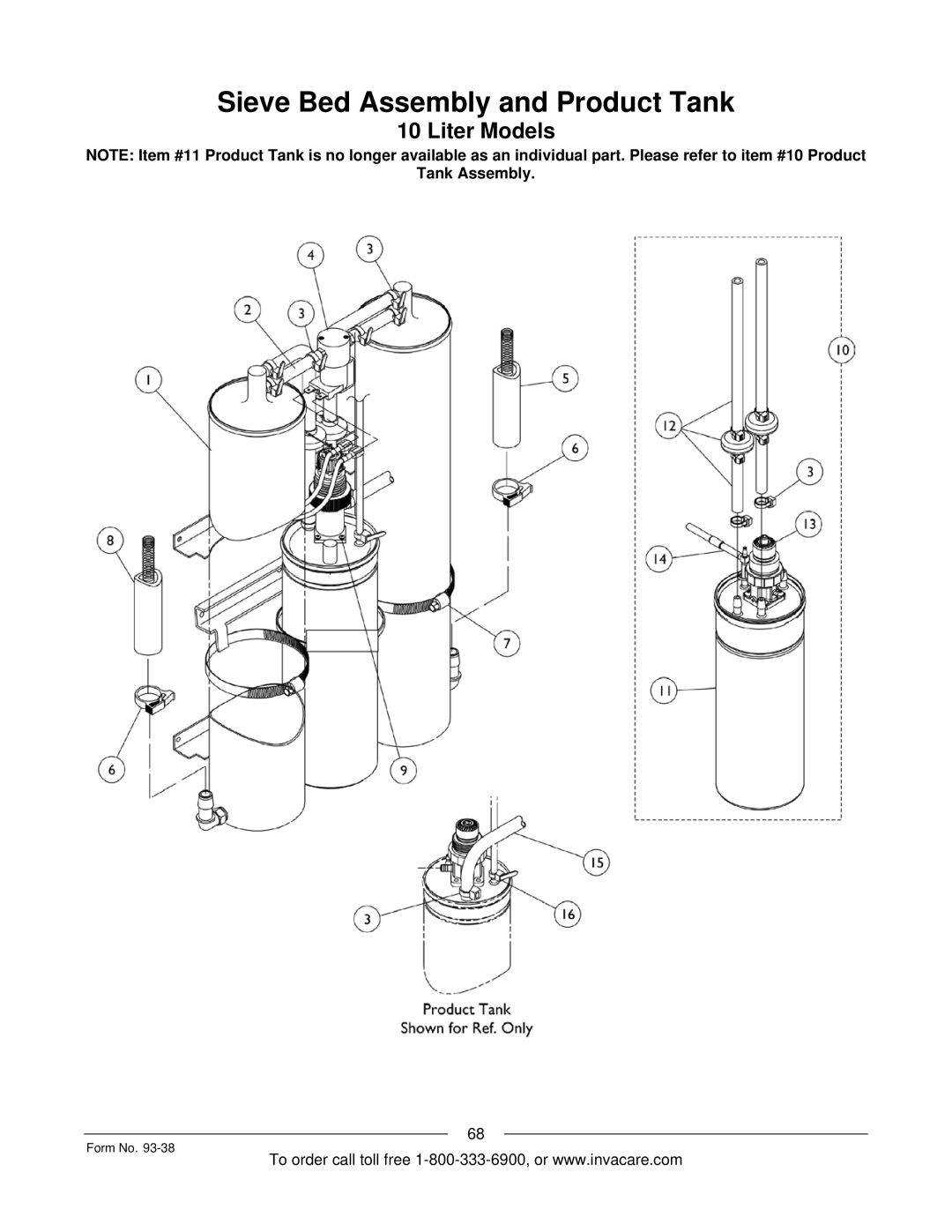 Invacare IRC5PW manual Tank Assembly 