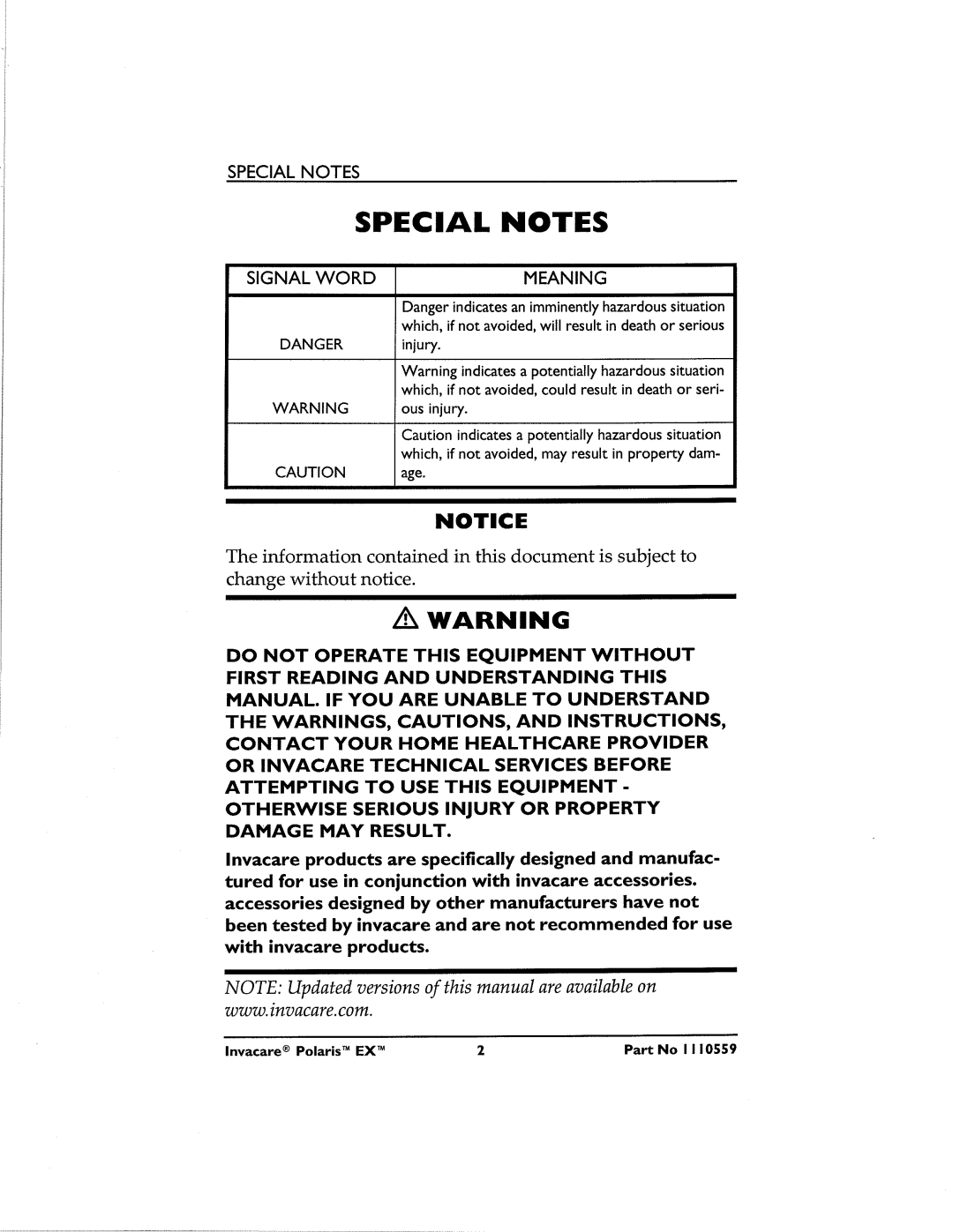 Invacare ISP3000 manual 