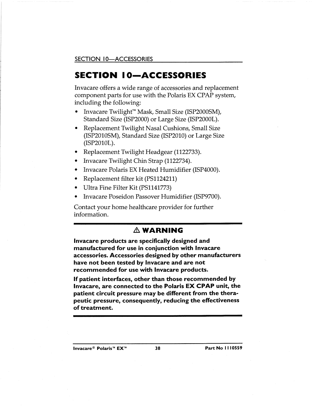 Invacare ISP3000 manual 