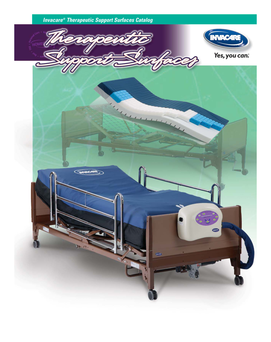 Invacare CG10180CA, IVCGFMO, CG101080 manual Invacare Therapeutic Support Surfaces Catalog 