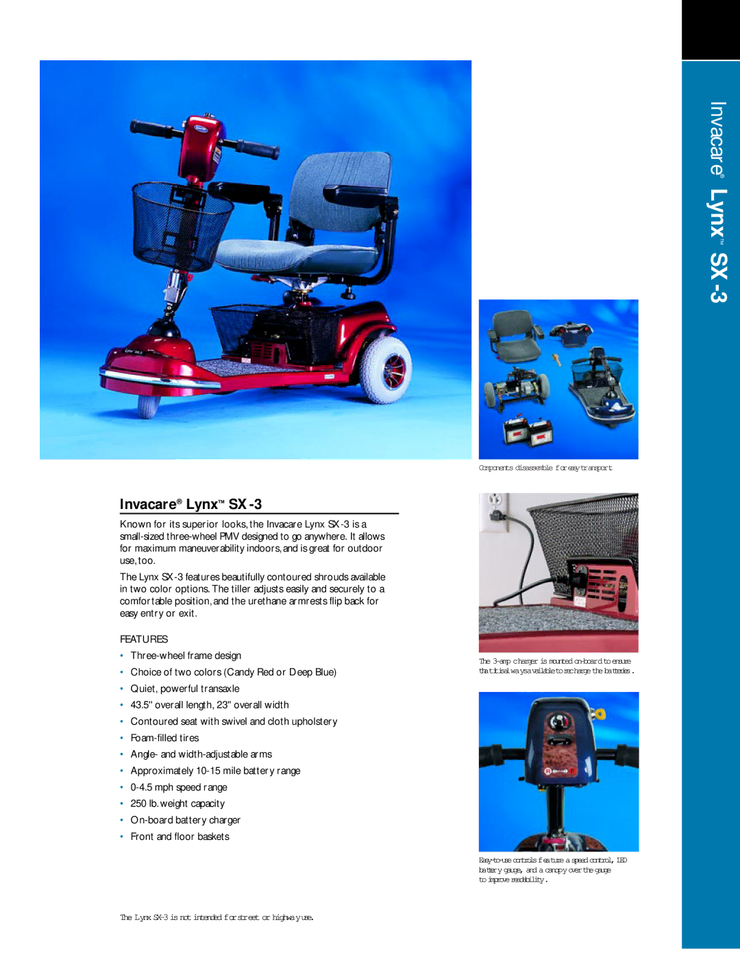 Invacare LX-3 manual Invacare Lynx SX-3 