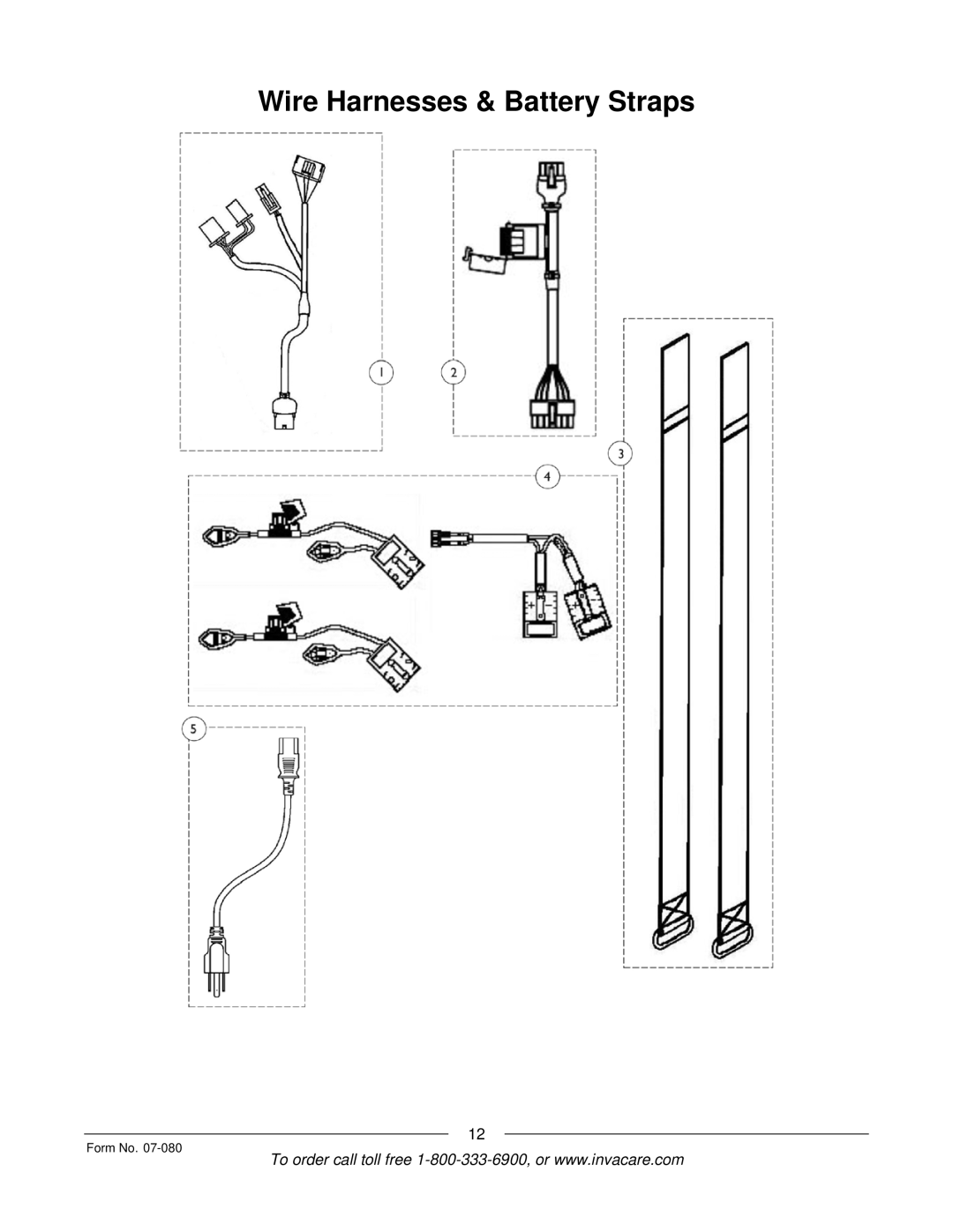 Invacare Lynx L-3X manual Wire Harnesses & Battery Straps 