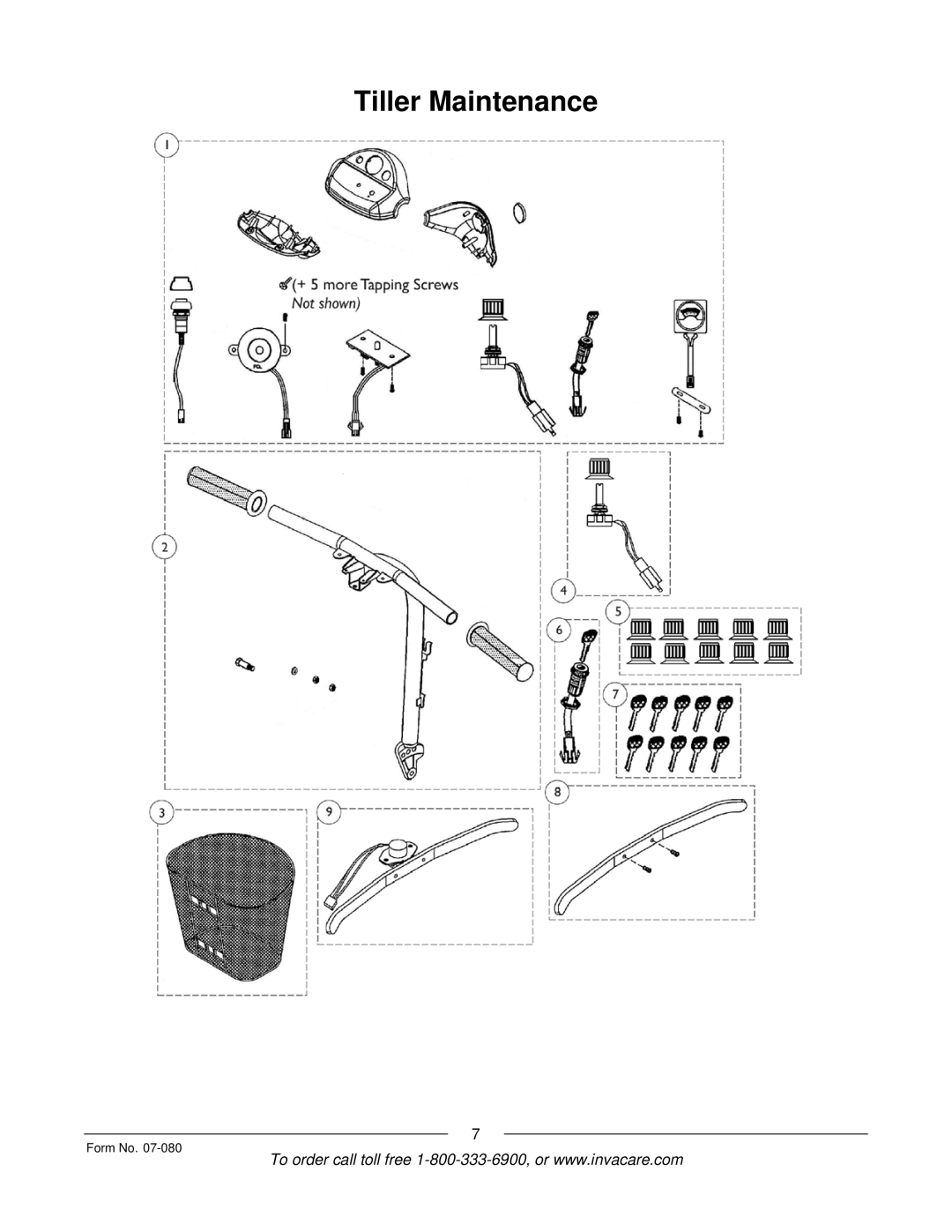 Invacare Lynx L-3X manual Tiller Maintenance 