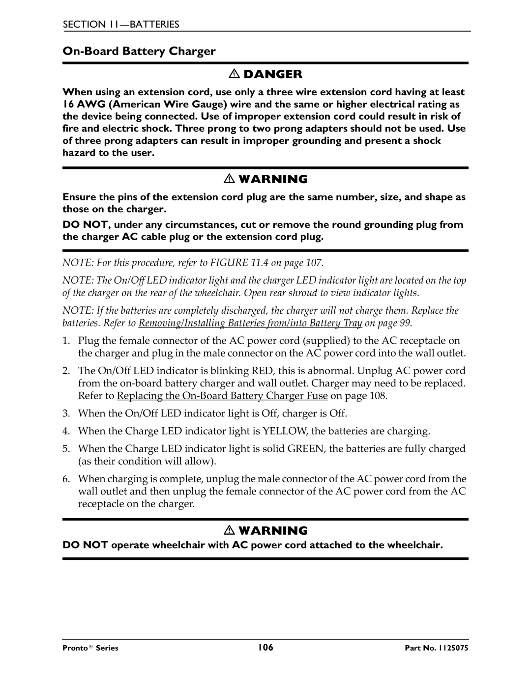 Invacare M51, M50, M61 service manual On-Board Battery Charger 